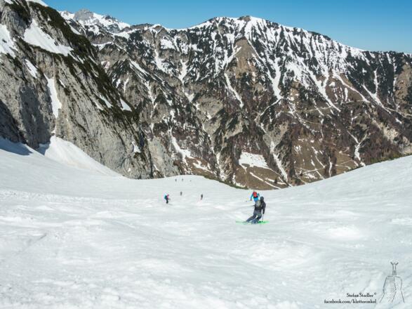 tolle Abfahrt im unteren Bereich des Kar