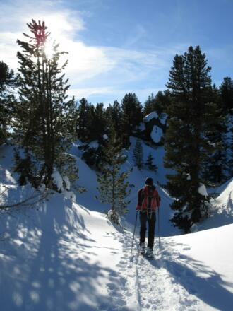 Der Rückweg erfolgt auf dem gleichen Weg.