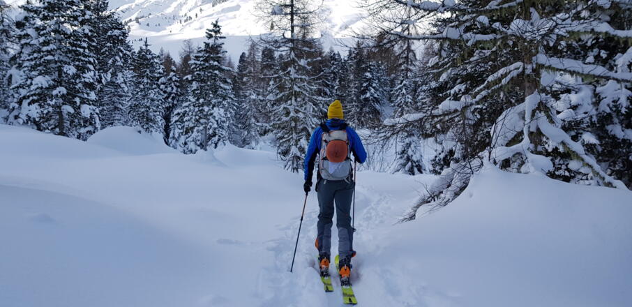Noch ein Stück Flach weiter Richtung Poverer Jöchl