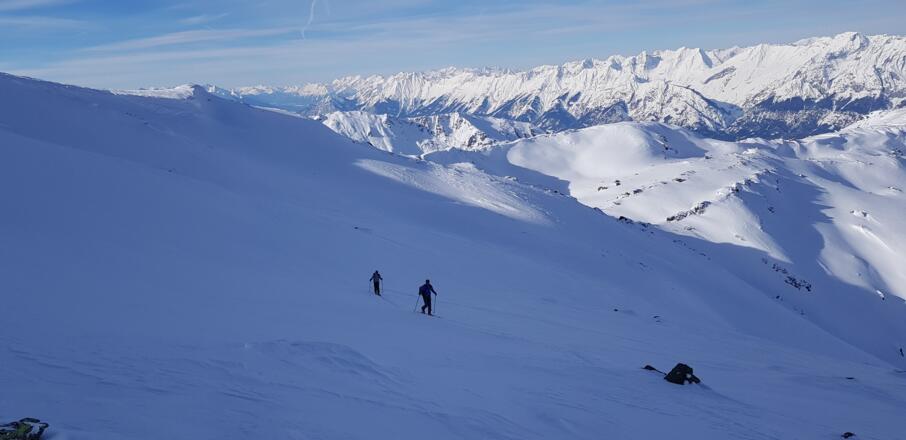 Fast am Grat, die steilen Abschnitte sind geschafft