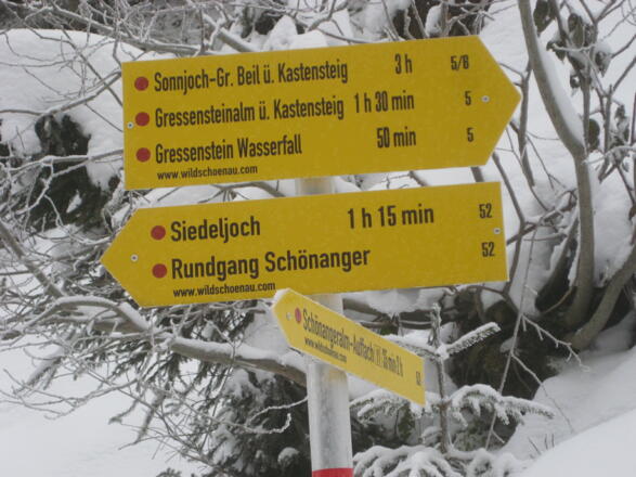 Sommerwegweiser zum Kastensteig