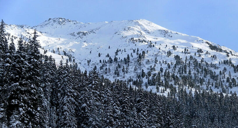 Marchkopf links vom Parkplatz Hochfügen aus gesehen