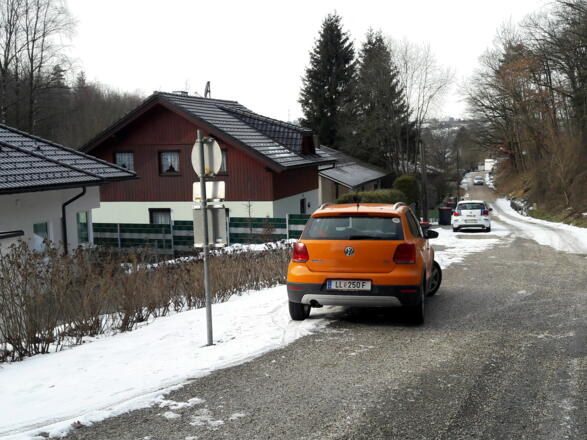 Parken ~320 m beim Fahrverbot