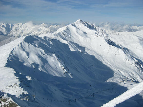 Gilfert über Hochfügener Pistengebiet