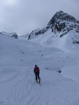 Einstieg ins Wannenkar beim Geißkogel