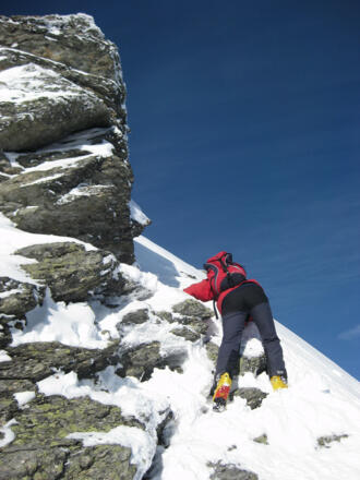 zur kurzen Gipfelrinne