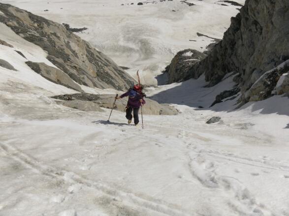 in der Einstiegsrinne