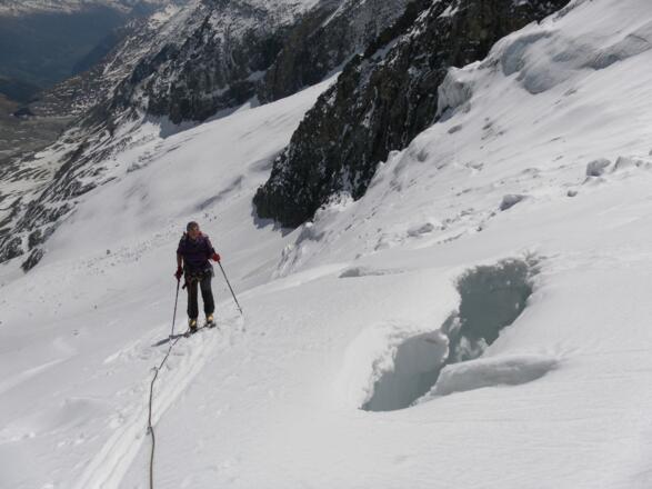 erster Spaltenkontakt am Teufelskampkees
