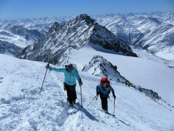 Blick zur Happscharte und zum Großen Happ