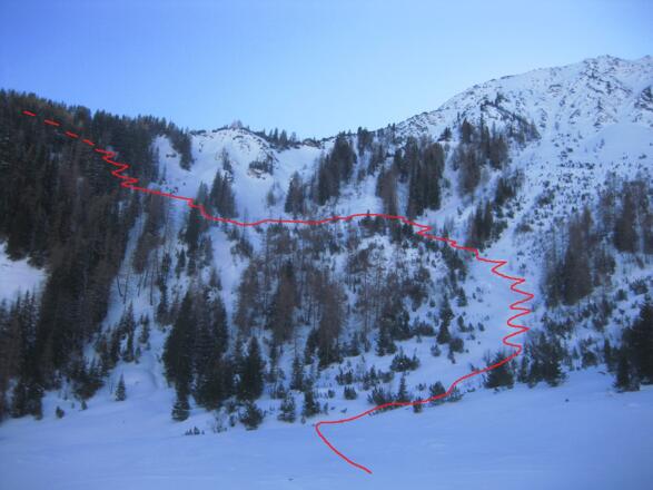 Der Übergang zur Wolfratshauser Hütte