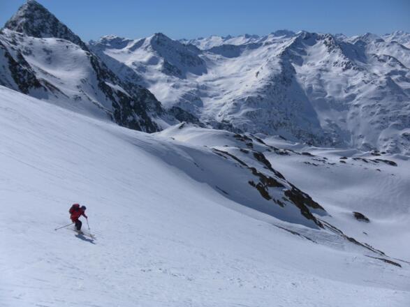 Zungenabfahrt am Pfaffenferner
