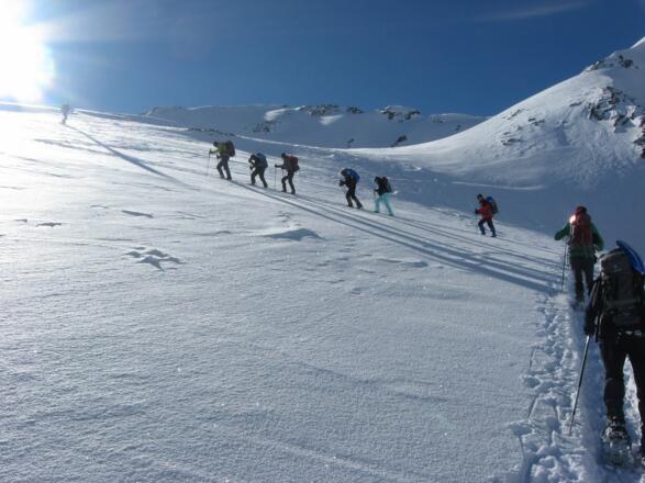 Aufstieg zum Sattel zwischen Samerschlag und Metzgerstein