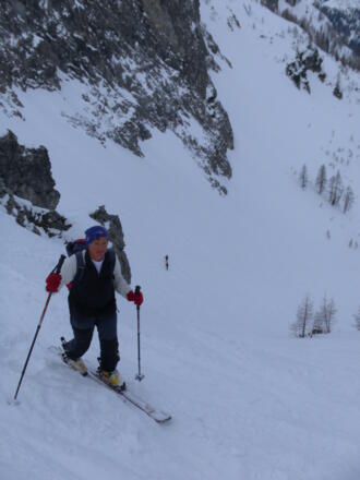 Steilhänge im unteren Abschnitt
