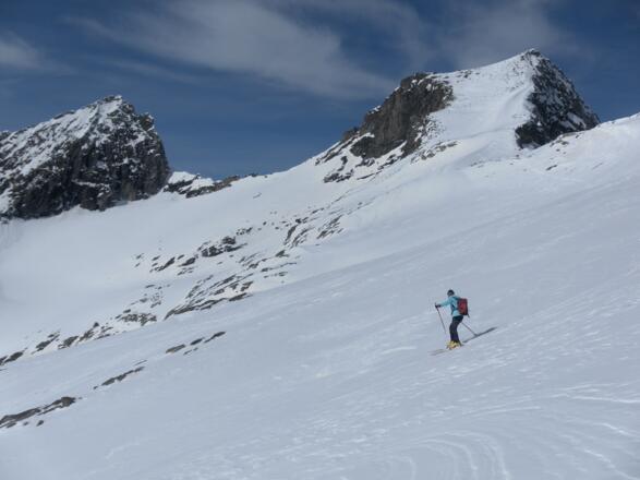 Gipfelabfahrt vor Kratzenberg