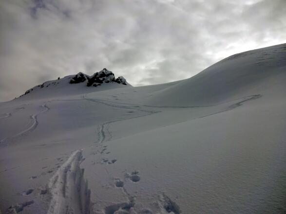 Kurz vor dem Gipfelgrat