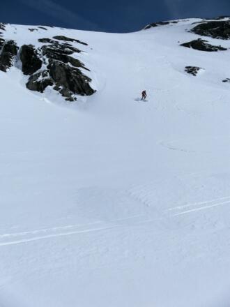 steile Gletscherabfahrt