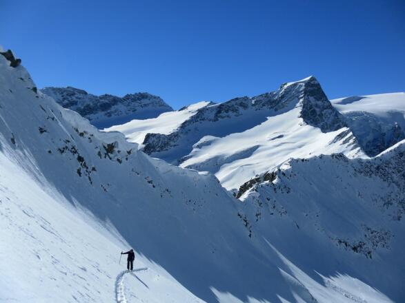 Kammzustieg mit Kristallwandblick 