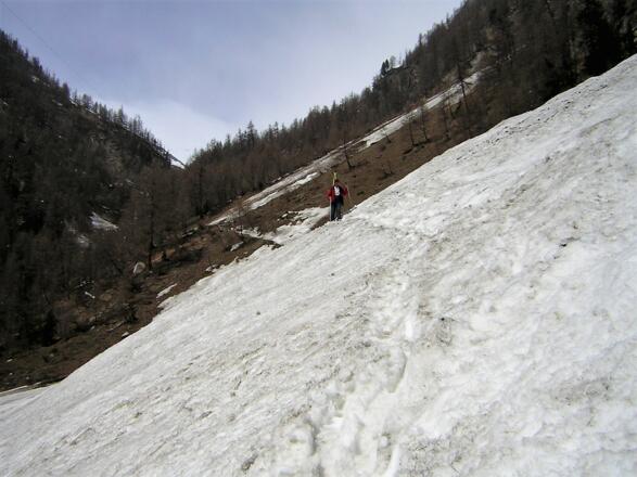 Lawinenkegel im unteren Maurertal