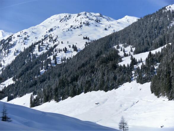 Regenfeldjoch aus dem Langen Grund beim Anstieg zur Pallspitze