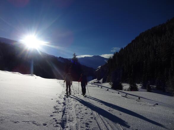 Kurz vor der Frader Alm öffnet sich das Tal