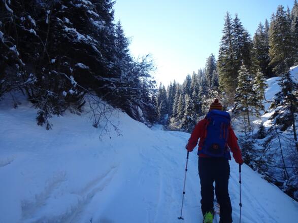 Relativ flach und meist schattig ins Fradertal