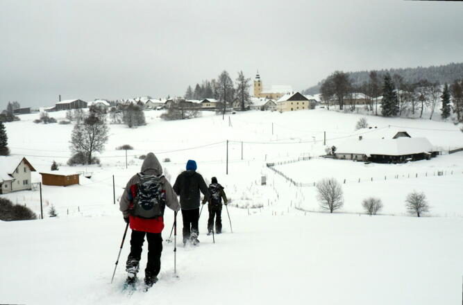 zum Graben (890m), Sandl im Hintergrund