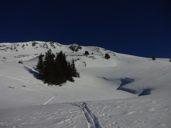 Schön kupiertes Skigelände