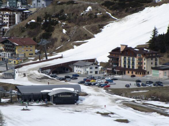 der Parkplatz an der Grünwaldkopfbahn