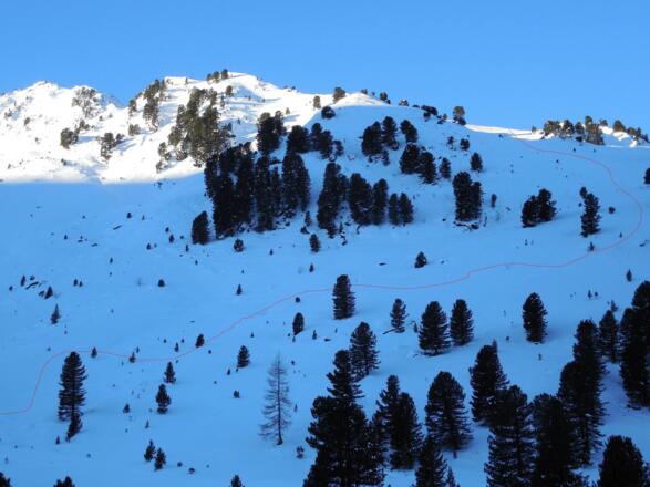 Aufstieg Nurpensbach-Hubertusspitze mit Spur