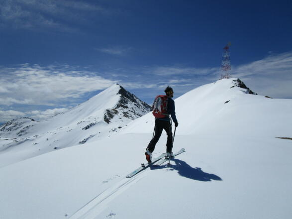 auf dem Weg zur Plattenspitze, links die Gamskarspitze
