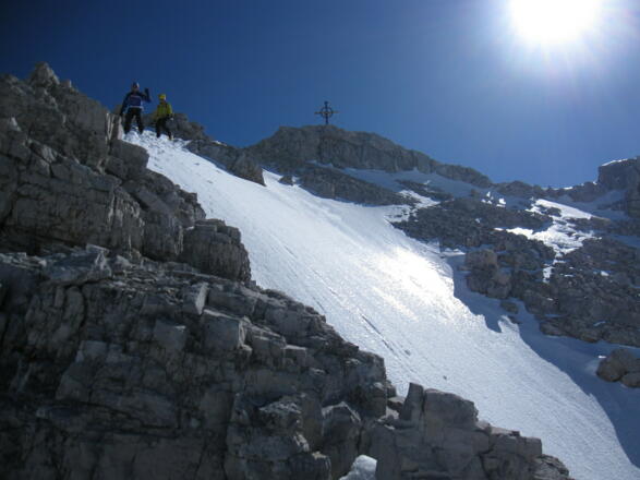 kurz unterhalb des Gipfels
