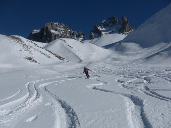 in der Abflachung unter  Riepenwand und Schlicker Seespitze