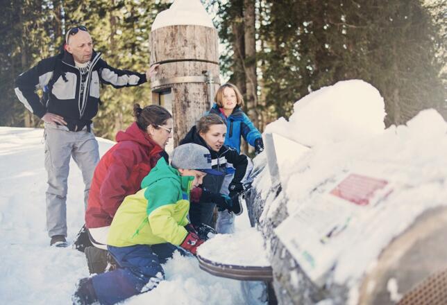 Die einzelnen Station vermitteln auch im Winter viel Wissenswertes.