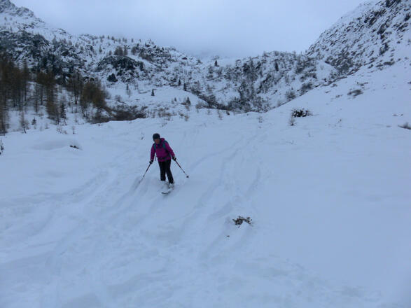 Auslauf zur Bruggeralm nach der Steilstufe