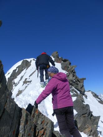 kurze Kletterstellen