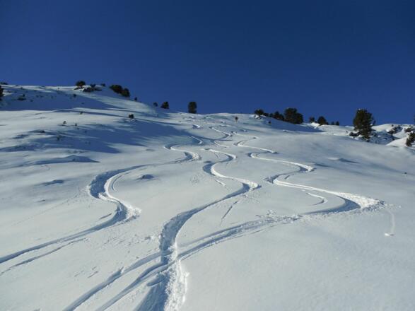 Abfahrt Nähe Hubertusspitze