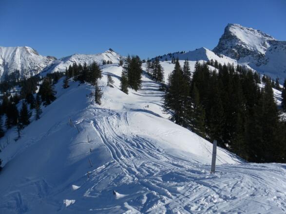 Rücken zum höchsten Punkt