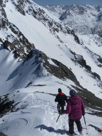 Firnrücken im Abstieg