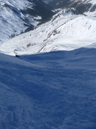 steile, direkte Gipfelabfahrt