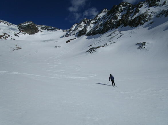 die Spaltenzone überwunden