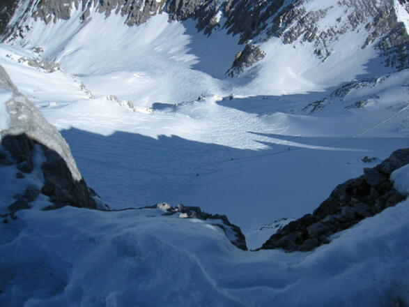 Blick runter ins Schlauchkar