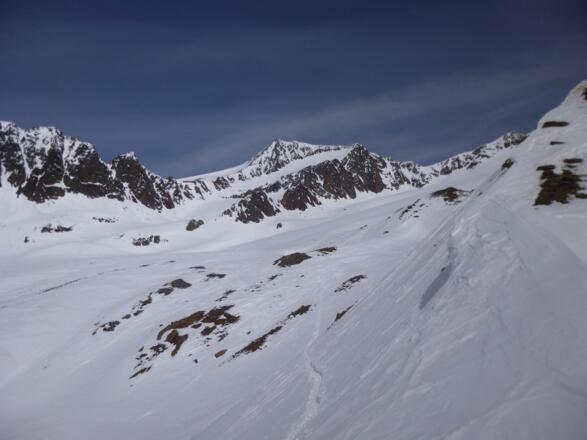 Blick zurück zum Schalfkogel (rechts das Schalfjoch)