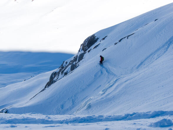Im steilen Bereich unterhalb des Wasserfallferners