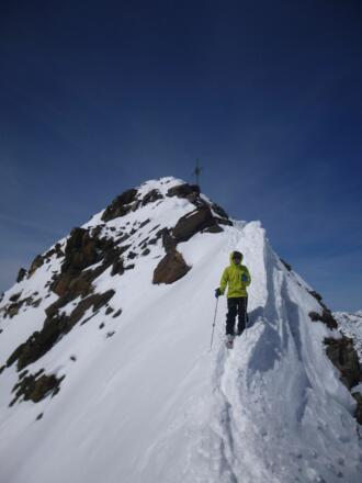 Blick zurück zum Gipfel