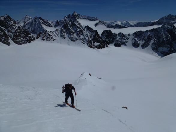 Blick zurück auf den Schwarzenbergferner