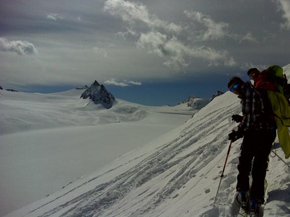 Aufstieg in der Ostflanke