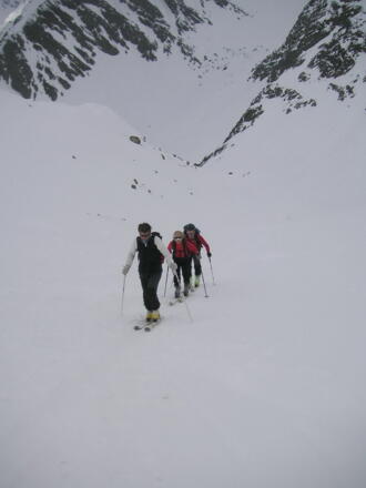 Einstieg in die Gletschermulde