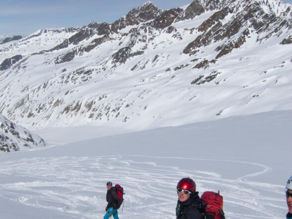 Abfahrt über den Langtalferner