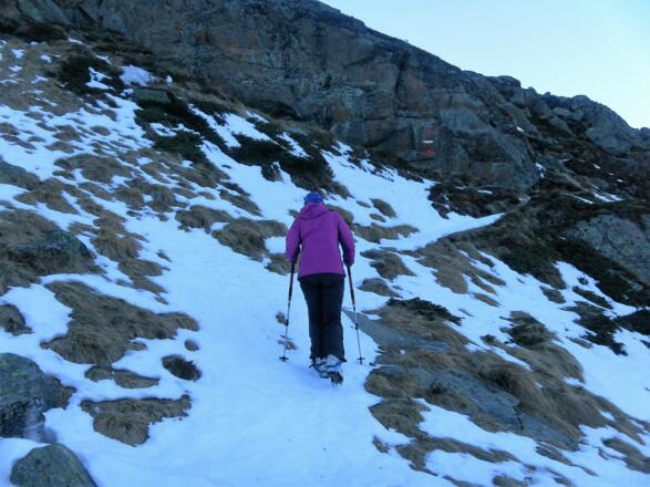 steile Flanke über der Hütte
