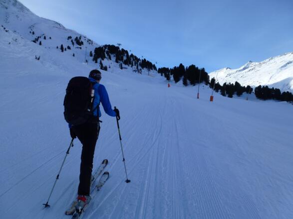Aufstieg im Bereich Skigebiet im Bereich der Hohe Mut Bahn